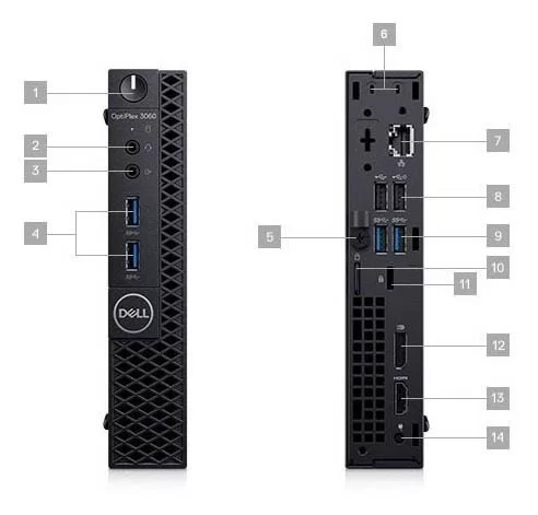 DESK DELL OPT 3060M I5-8500T MICRO WIN 10 PRO 8GB 256SSD 1ONSITE (210-AOOT-I5-256)